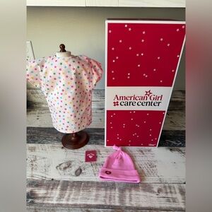 American Girl BITTY BABY Doll Hospital EMPTY Box for 15” Doll w Gown Hat & Card